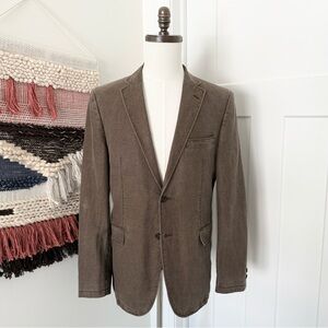 SAND Linen Blend Washed Effect Blazer Sport Coat Brown Men’s Sz 40US
